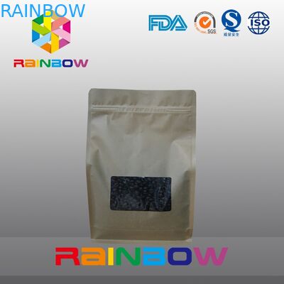 Il sacchetto laterale del caffè della guarnizione della carta kraft 8, rinforzo inferiore insacca l'imballaggio arrostito del chicco di caffè