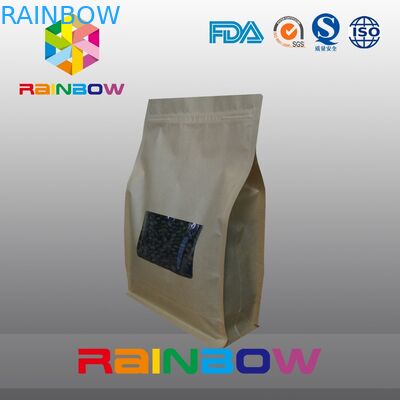 Il sacchetto laterale del caffè della guarnizione della carta kraft 8, rinforzo inferiore insacca l'imballaggio arrostito del chicco di caffè