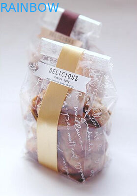 Il commestibile ha personalizzato i sacchetti di plastica lucidi di progettazione che imballano le borse dei biscotti