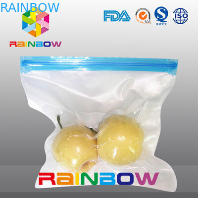 Il poli sacchetto di stoccaggio dell'alimento di struttura di vuoto/chiusura sottovuoto dell'alimento chiusura lampo del cursore insacca