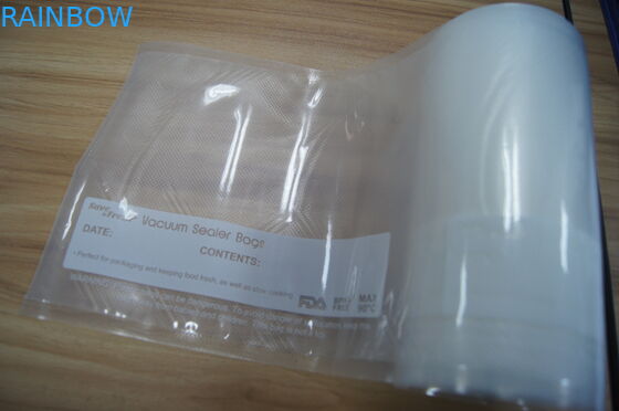 Borsa di vuoto di plastica di rotolamento di imballaggio per alimenti con il lato impresso ed il lato di stampa