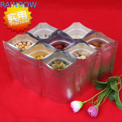 Sacchetti del laminato plastico della stagnola che imballano la borsa rossa della chiusura lampo di Mylar della borsa a chiusura lampo richiudibile di Mylar