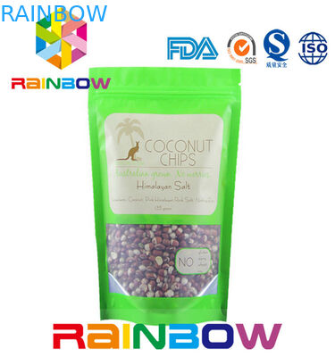 La chiusura lampo d'imballaggio su misura della borsa dello spuntino per l'imballaggio dei semi sta sul rinforzo inferiore