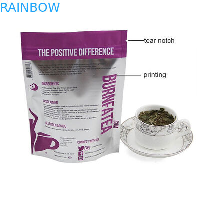 Bustina di tè stampata di Mylat che imballa con la chiusura lampo, tè richiudibile su ordinazione che imballa il pacchetto di Doy