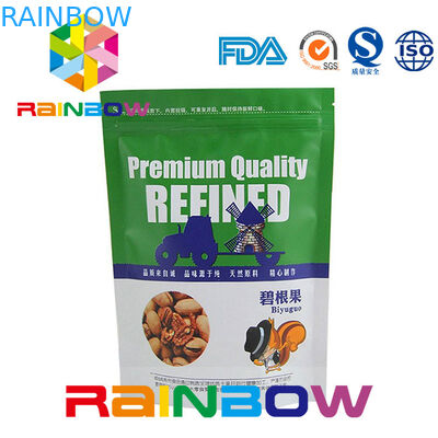 Tacca d'imballaggio stampata su misura della chiusura lampo e dello strappo del sacchetto matto del pacchetto di Doy