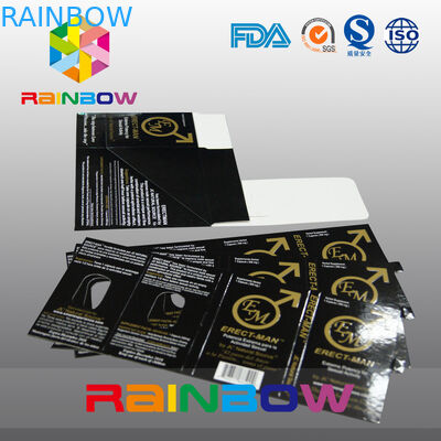 Scatola di carta d'imballaggio della pillola del sesso di effetto 100% ERECT-MEN con progettazione su misura carta