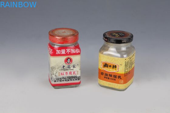 Etichette impermeabili degli strizzacervelli di calore del PVC per la bottiglia di vetro del formaggio di Beancurd della salsa