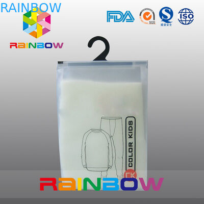 Sacchetti di plastica glassati del PVC che imballano borsa d'attaccatura con la chiusura lampo per il panno dei bambini