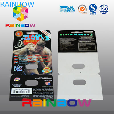 Carta di carta d'imballaggio su misura della carta di carta della bolla per le pillole sessuali