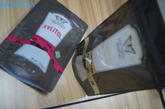 Stia sulla polvere di plastica della proteina/la chiusura lampo d'imballaggio su ordinazione borsa dolcificante/dello zucchero