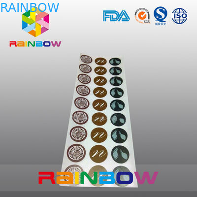 Manica di carta rotonda su ordinazione che imballa, etichette adesive degli strizzacervelli dell'autoadesivo per i dadi attivati