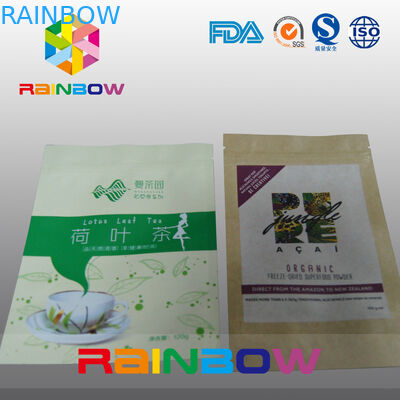 Borsa su misura stampata di imballaggio per alimenti di Doypack della chiusura lampo dei sacchi di carta