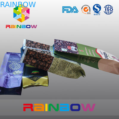 La borsa di caffè del rinforzo del nero di stampa/parte piene ha sigillato il sacchetto con la valvola