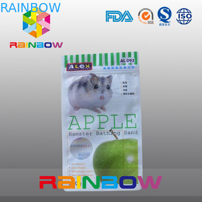 Tre - Sacchetto a chiusura lampo di sigillamento laterale con la finestra rotonda per il criceto d'imballaggio che bagna alimento per animali domestici/del sabbia