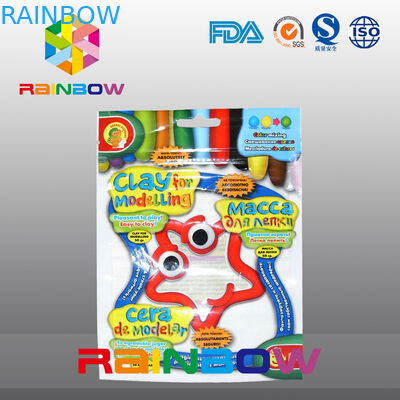 Logo su ordinazione Coloful tre sacchetti di plastica della radura laterale della guarnizione che imballano per Candy/spuntino