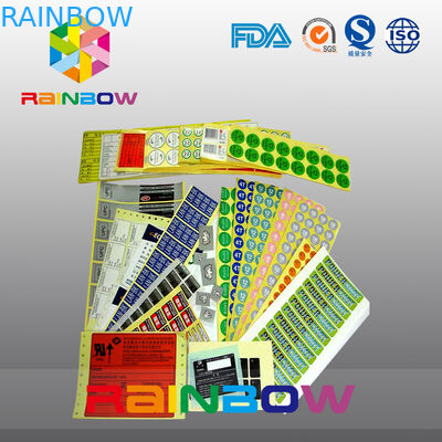 L'abitudine ha stampato le etichette dell'alimento laminate carta autoadesiva variopinta delle etichette della manica degli strizzacervelli
