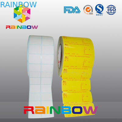 Etichetta autoadesiva della carta in bianco del rotolo pianura bianca/variopinta di nessuna stampa con la dimensione su ordinazione