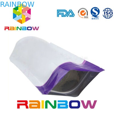 Lucido stia sui supplementi che imballano la borsa di polvere della serratura dello zip del sacchetto del di alluminio