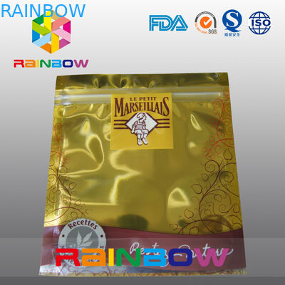 Imballaggio statico del sacchetto della chiusura lampo della borsa del di alluminio dell'oro anti per i prodotti elettronici