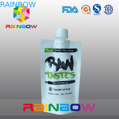 Bianco stia sul sacchetto del becco che imballa per l'inceppamento crudo/alimento liquido/bevente