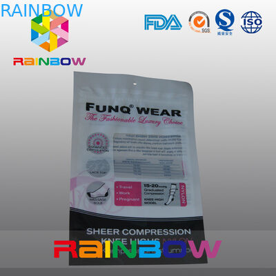 Borsa di plastica rossa e bianca della finestra di Mylar con la cima della chiusura lampo per alimento/Pleeled fresco Garllic