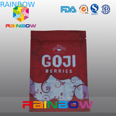 Borsa di plastica rossa e bianca della finestra di Mylar con la cima della chiusura lampo per alimento/Pleeled fresco Garllic