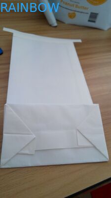 Borsa d'imballaggio bianca a chiusura lampo della carta kraft del legame inferiore quadrato della latta per caffè/spuntino