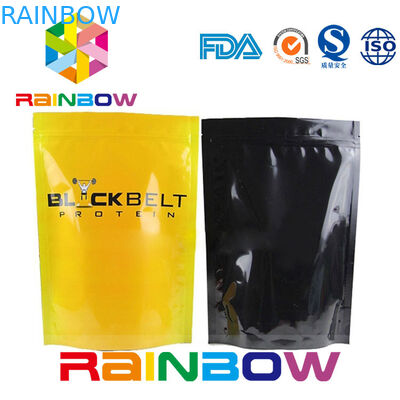 Lucido stia su completa la borsa di polvere d'imballaggio della serratura dello zip del sacchetto del di alluminio