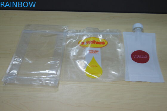 Il commestibile risigillabile sta sull'abitudine a chiusura lampo delle borse del becco del lato degli alimenti per bambini stampato