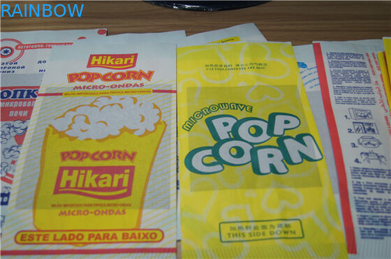 Cima dei sacchi di carta su misura Brown del fondo piatto del commestibile aperta per lo spuntino