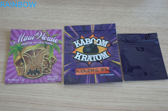 Prodotti chimici tre borse d'imballaggio della guarnizione del maeng del da della chiusura lampo laterale del kratom