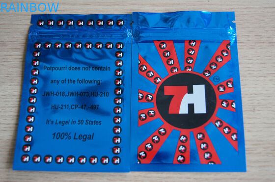 Imballaggio laminato riciclato del di alluminio di erbe - borsa della chiusura lampo di Mylar di incenso