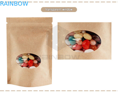 A chiusura lampo stia sul sacco di carta di Kraft Brown del sacchetto per l'imballaggio a secco di Candy del dado della frutta