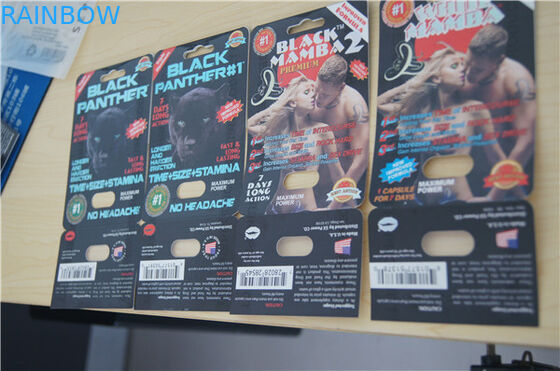 carta della bolla della mamba nero 2 della mamba nero 1 della pantera nera che imballa imballaggio sessuale delle pillole