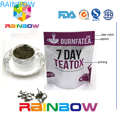 Sacchetto a chiusura lampo di plastica d'imballaggio del di alluminio della borsa di Doy del pacchetto del tè Gusseted laterale della carta kraft