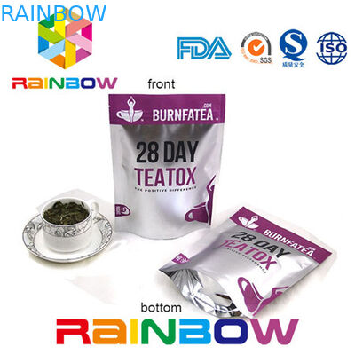 Sacchetto a chiusura lampo di plastica d'imballaggio del di alluminio della borsa di Doy del pacchetto del tè Gusseted laterale della carta kraft