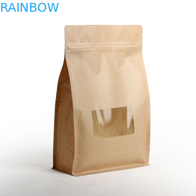 Bustine di tè laminate fondo piatto a prova d'umidità che imballano con la chiusura lampo e la finestra