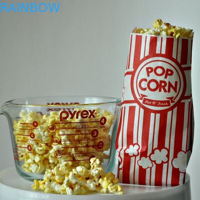 Sacchi di carta di re Paper Popcorn Bags Customized di carnevale un pacchetto da 1 oncia di rosso e di bianco