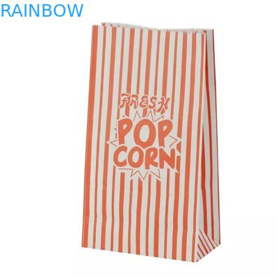 Sacchi di carta di re Paper Popcorn Bags Customized di carnevale un pacchetto da 1 oncia di rosso e di bianco
