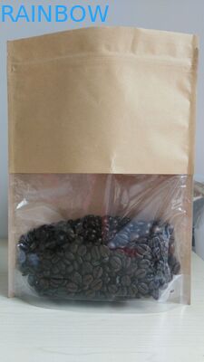 I sacchi di carta su misura riciclabili stanno sull'OEM della borsa della carta kraft di Brown