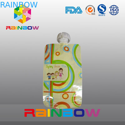 Sacchetto del becco del sacchetto degli alimenti per bambini del commestibile che imballa con il becco superiore & la chiusura lampo durevole