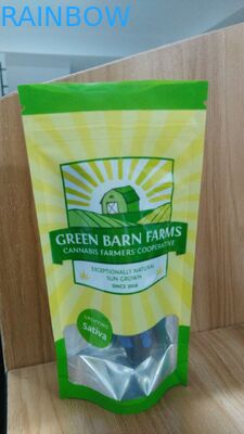 Borse a chiusura lampo laminate inferiori su ordinazione di Mylar del di alluminio del rinforzo con la chiara finestra