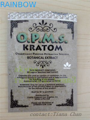 Incenso di erbe che imballa la polvere a chiusura lampo del kratom dei opms del di alluminio dell'oro 3ct