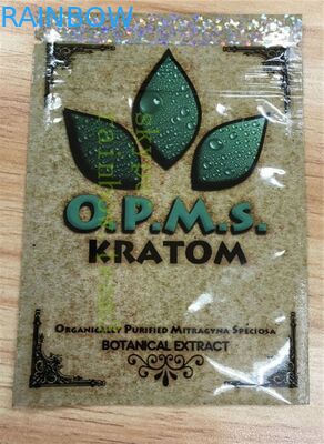 Borse d'imballaggio della chiusura lampo della cima del di alluminio per le capsule/mitragyna del kratom di cannabinoidi