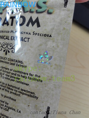 Il di alluminio sta sul sacchetto per la polvere migliorata del kratom estratta da kratom