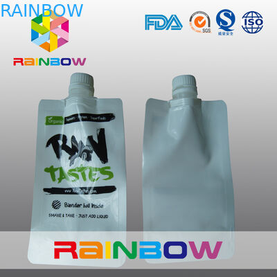 sacchetto che imballa, sacchetto bianco lucido della stagnola di 350ml 500ml 1L del becco del prood di perdita