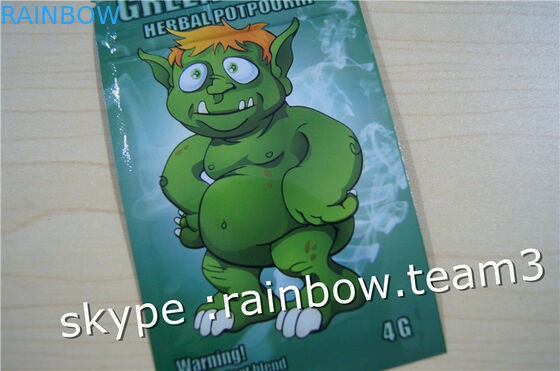 Borsa laterale della chiusura lampo della guarnizione della borsa tre di erbe di incenso/borsa di erbe su ordinazione di incenso per la borsa della bustina di 1g /2g /3g/4g/5g per polvere