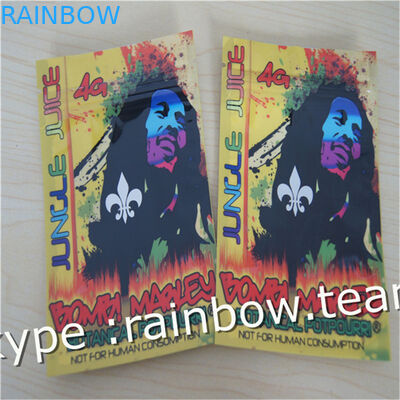 Borsa laterale della chiusura lampo della guarnizione della borsa tre di erbe di incenso/borsa di erbe su ordinazione di incenso per la borsa della bustina di 1g /2g /3g/4g/5g per polvere