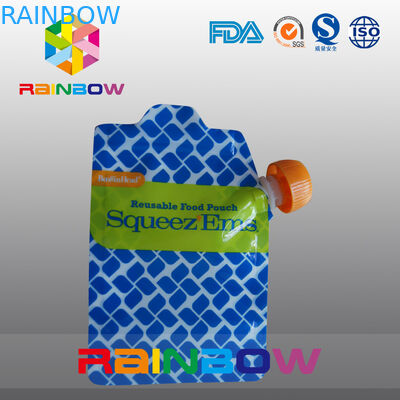 Il becco liquido dell'alimento amichevole di Eco insacca/imballando con il tubo ed il cucchiaio del becco