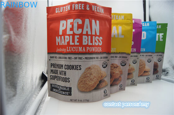 biscotto promozionale del cioccolato di 2017 nuove progettazioni che imballa il sacchetto del formaggio di bag/10oz con la chiusura lampo